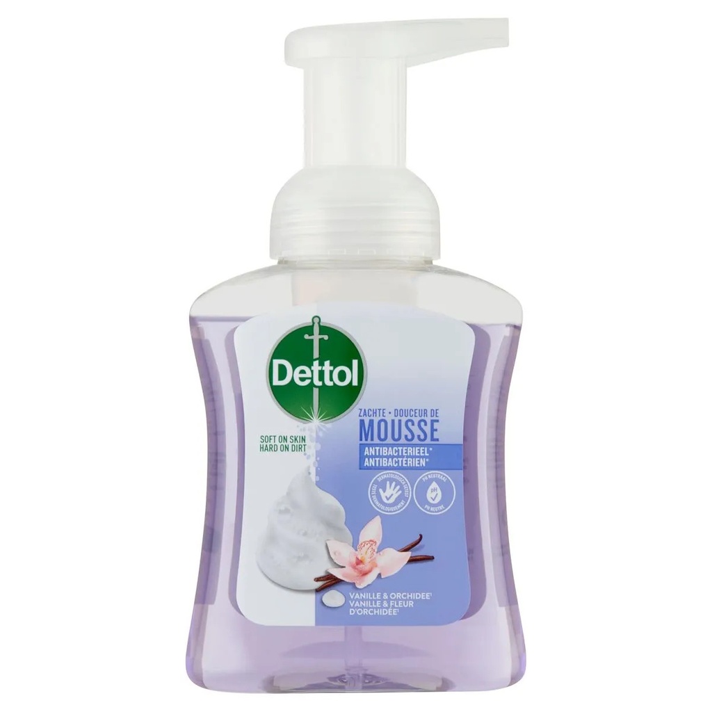 Dettol Orchidée & Vanille Savon Mousse 250 Ml