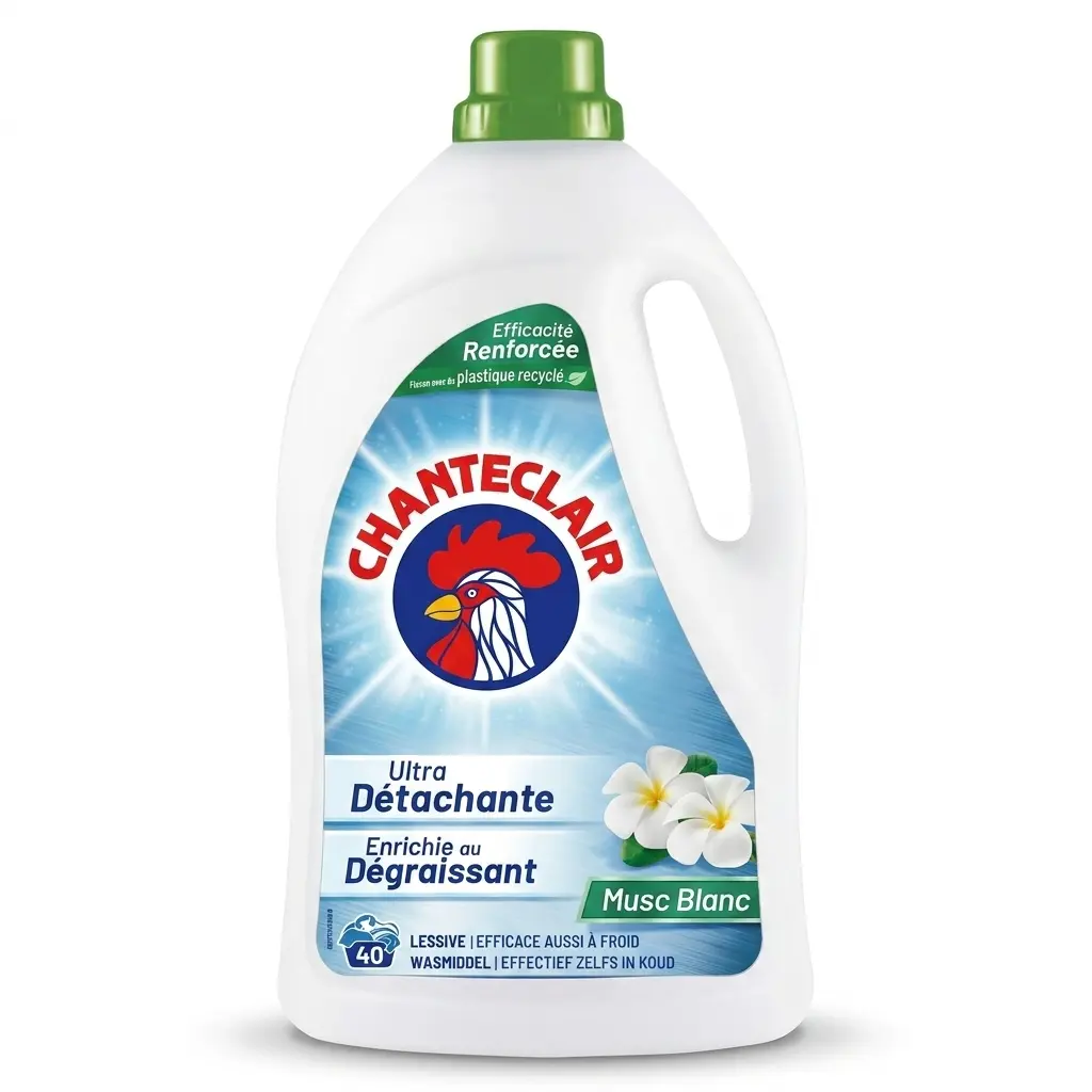 Chanteclair Musc Blanc Lessive Liquide 1,8 L 40 Doses