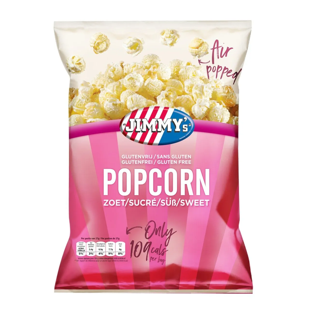 Jimmy's Popcorn Sucré Sachet 27 Gr