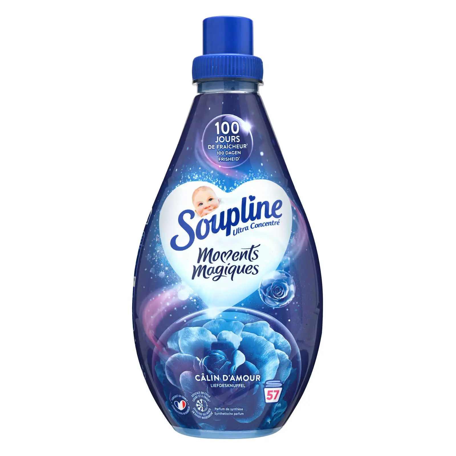 Soupline Moments Magiques Câlin d'Amour Adoucissant  Concentré 800 Ml 57 Doses